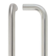 Zoo Grade 316 Stainless Steel Bolt Through D Pull Handle 19mm dia - Satin Stainless Steel 150mm Centres
