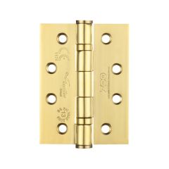 Zoo Grade 13 Stainless Steel Ball Bearing Hinge 102 x 76 x 3mm (Sold in Pairs) - PVD Stainless Brass Square