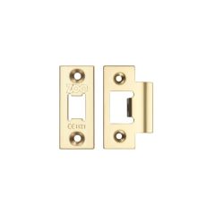 Zoo Spare Forend & Strike Plate Pack for Heavy-duty Tubular Latch - PVD Stainless Brass