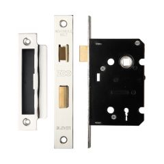 Zoo Contract Stainless Steel 3 Lever Sashlock - Polished Stainless Steel 64mm (45mm Backset)