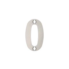 Zoo 50mm Stainless Steel Numerals - Satin Stainless Steel Number 0