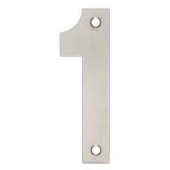 Zoo 102mm Stainless Steel Numerals - Satin Stainless Steel Number 1