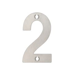 Zoo 76mm Stainless Steel Numerals - Satin Stainless Steel Number 2