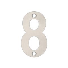 Zoo 76mm Stainless Steel Numerals - Satin Stainless Steel Number 8