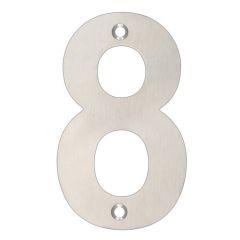 Zoo 102mm Stainless Steel Numerals - Satin Stainless Steel Number 8