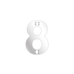 Zoo 50mm Stainless Steel Numerals - Polished Stainless Steel Number 8