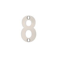 Zoo 50mm Stainless Steel Numerals - Satin Stainless Steel Number 8