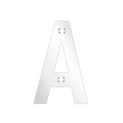 Zoo 76mm Stainless Steel Letters - Polished Stainless Steel Letter A