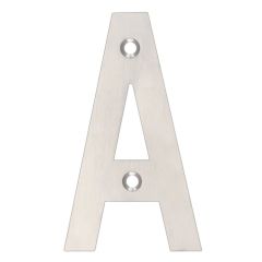 Zoo 102mm Stainless Steel Letters - Satin Stainless Steel Letter A