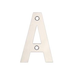 Zoo 76mm Stainless Steel Letters - Satin Stainless Steel Letter A