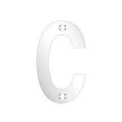 Zoo 76mm Stainless Steel Letters - Polished Stainless Steel Letter C