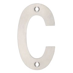 Zoo 102mm Stainless Steel Letters - Satin Stainless Steel Letter C