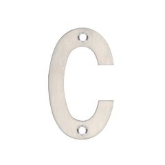 Zoo 76mm Stainless Steel Letters - Satin Stainless Steel Letter C