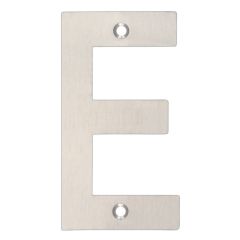 Zoo 102mm Stainless Steel Letters - Satin Stainless Steel Letter E