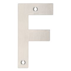 Zoo 102mm Stainless Steel Letters - Satin Stainless Steel Letter F