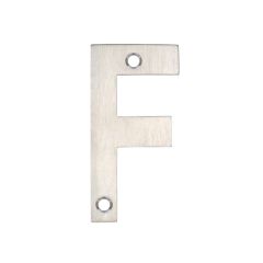 Zoo 76mm Stainless Steel Letters - Satin Stainless Steel Letter F