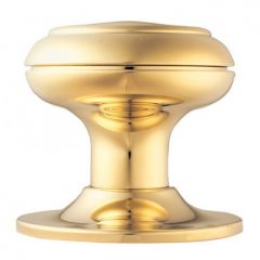 Carlisle Brass Round Center Door Knob - PVD Stainless Brass