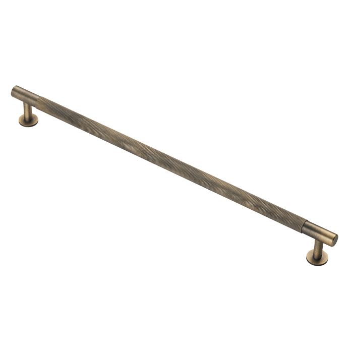 Carlisle Brass Knurled Cabinet Pull Handle - Antique Brass 350mm